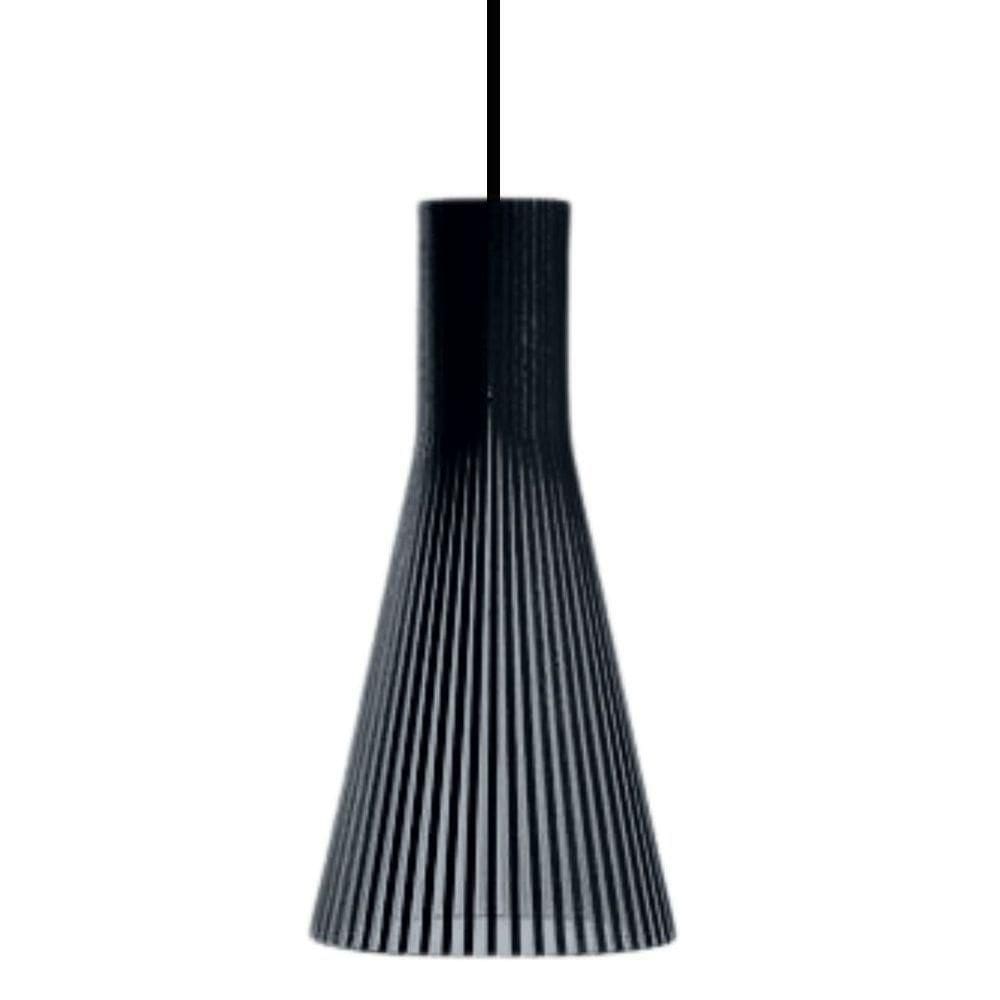 Luminária Teto Tipo Pendente Funil Mdf - Completa Cor: Preta