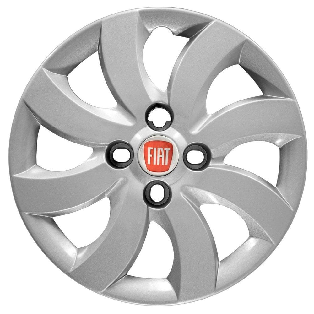 Jogo 4 Calotas Aro 14 Fiat Palio Attractive Prata