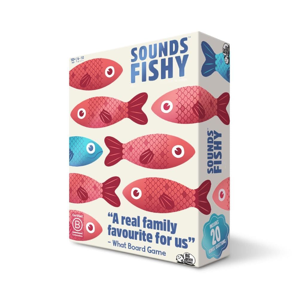 Jogo de tabuleiro Big Potato Sounds Fishy para crianças com mais de 10 anos