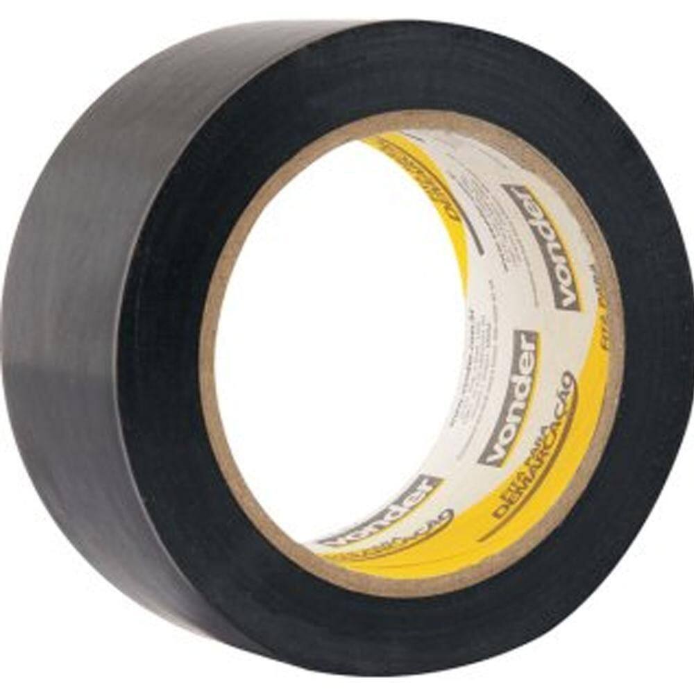 Fita Adesiva Demarcação 48Mm X 30M Preta Vonder 1065504371