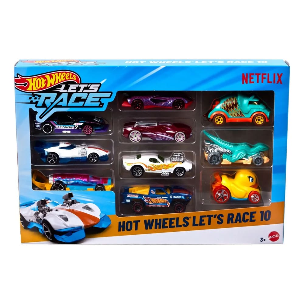 Hot Wheels Pack 10 Carrinhos Let\"s Race Modelo JGN40 Mattel