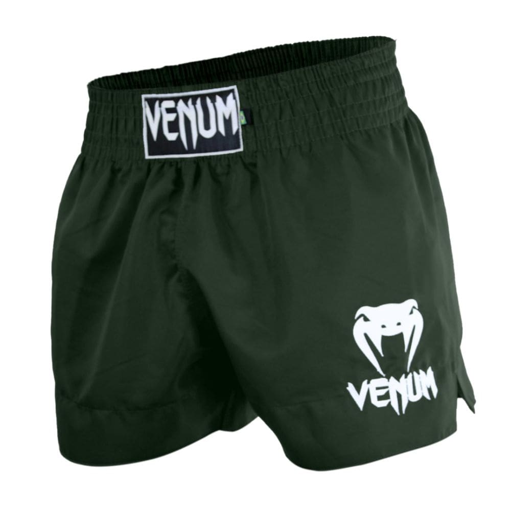 Short Muay Thai Venum Classic - Verde Militar