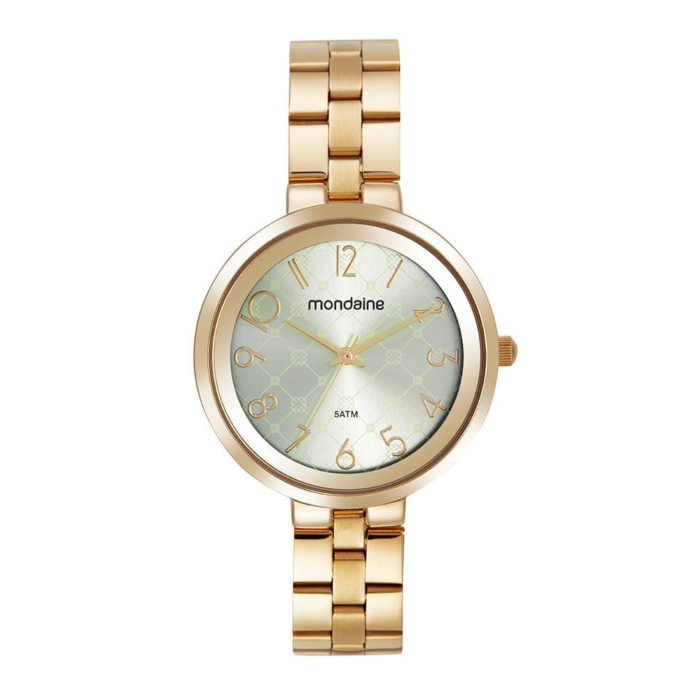 Relógio MONDAINE feminino analógico dourado 32661LPMVDE1