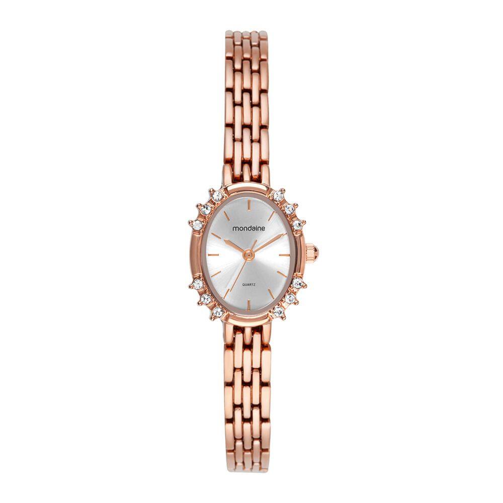 Relógio MONDAINE feminino analógico oval rosê 32906LPMVRM3