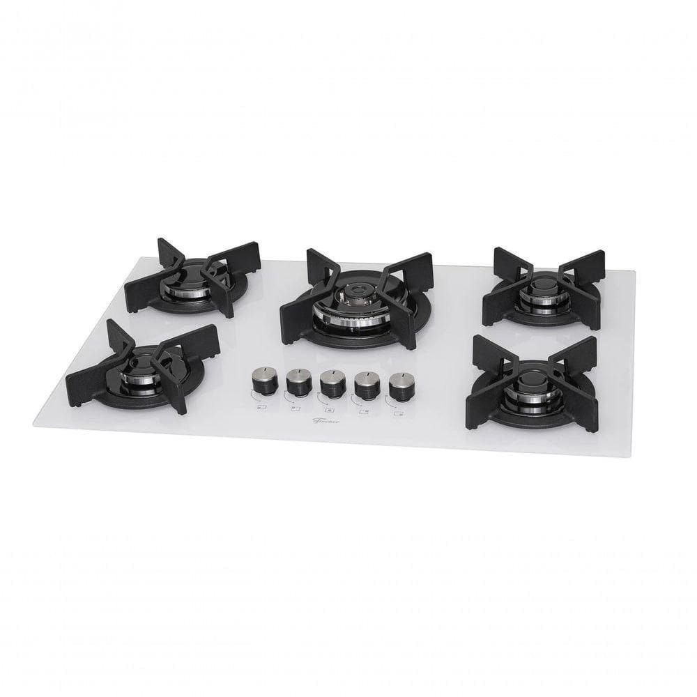 Fogão Cooktop Fischer 5 Bocas Tripla Chama Infinity Branco 26298-62470 Bivolt
