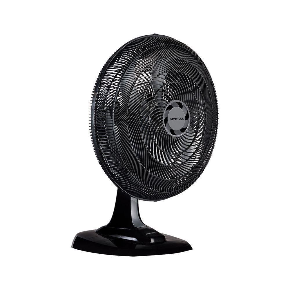 Ventilador De Mesa Turbo 50cm 6 Pás Oscilante Preto 127v