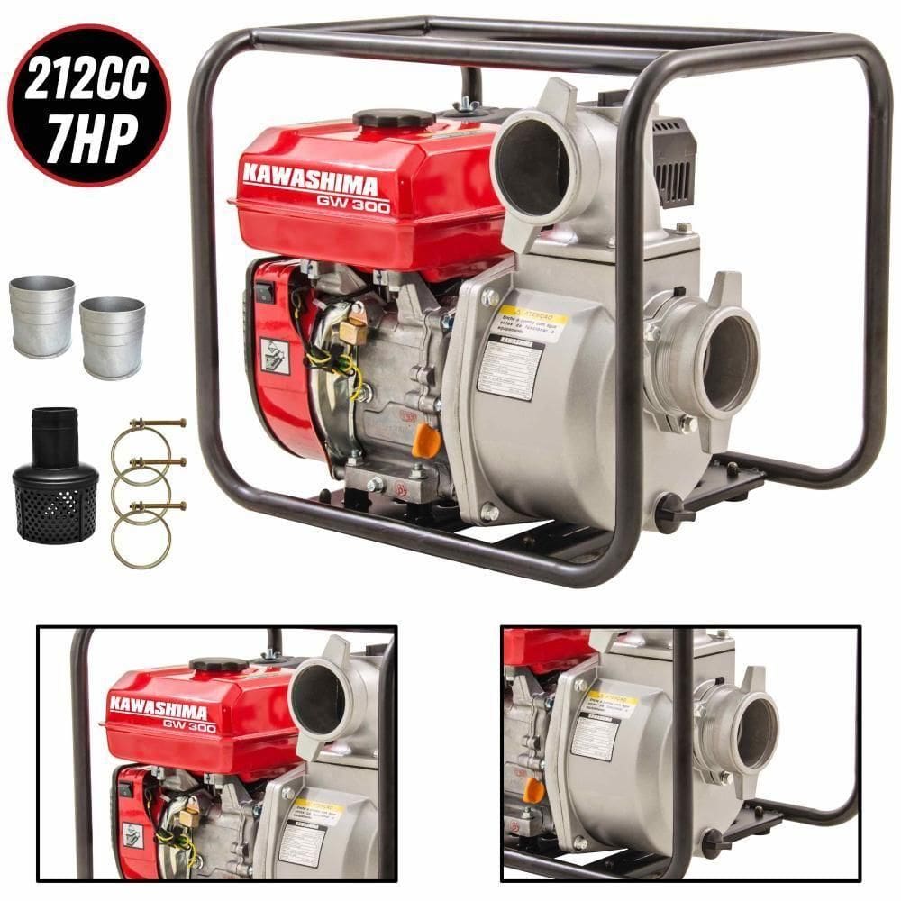 Motobomba Gw300 3" à Gasolina 212cc 7hp 4t 26mca
