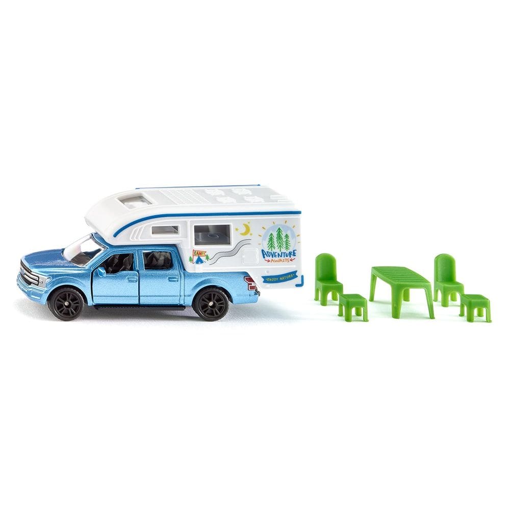 Miniatura Camionete Ford F150 Pick UP Camper Com Trailer