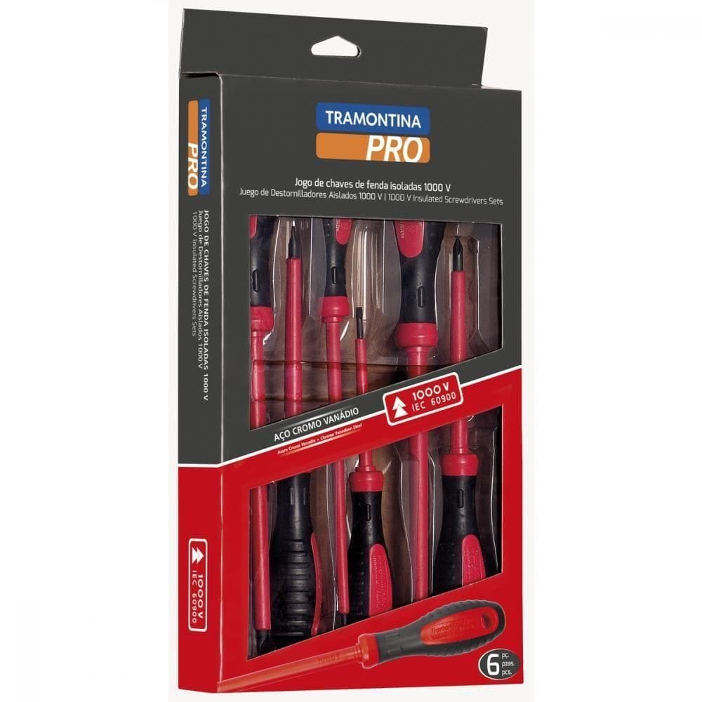 Jogo De Chaves De Fenda Isolada Iec 60900 - 6 Peças