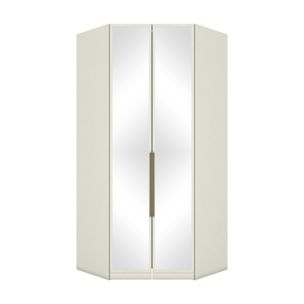 Canto Closet Modulado 2 Portas 3 Gavetas Com Espelho Areia