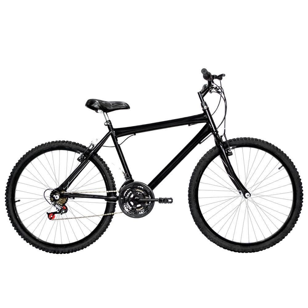 Bicicleta Masculina Aro 26 Mtb Alumínio Colorido 18 Marchas Cor Preta