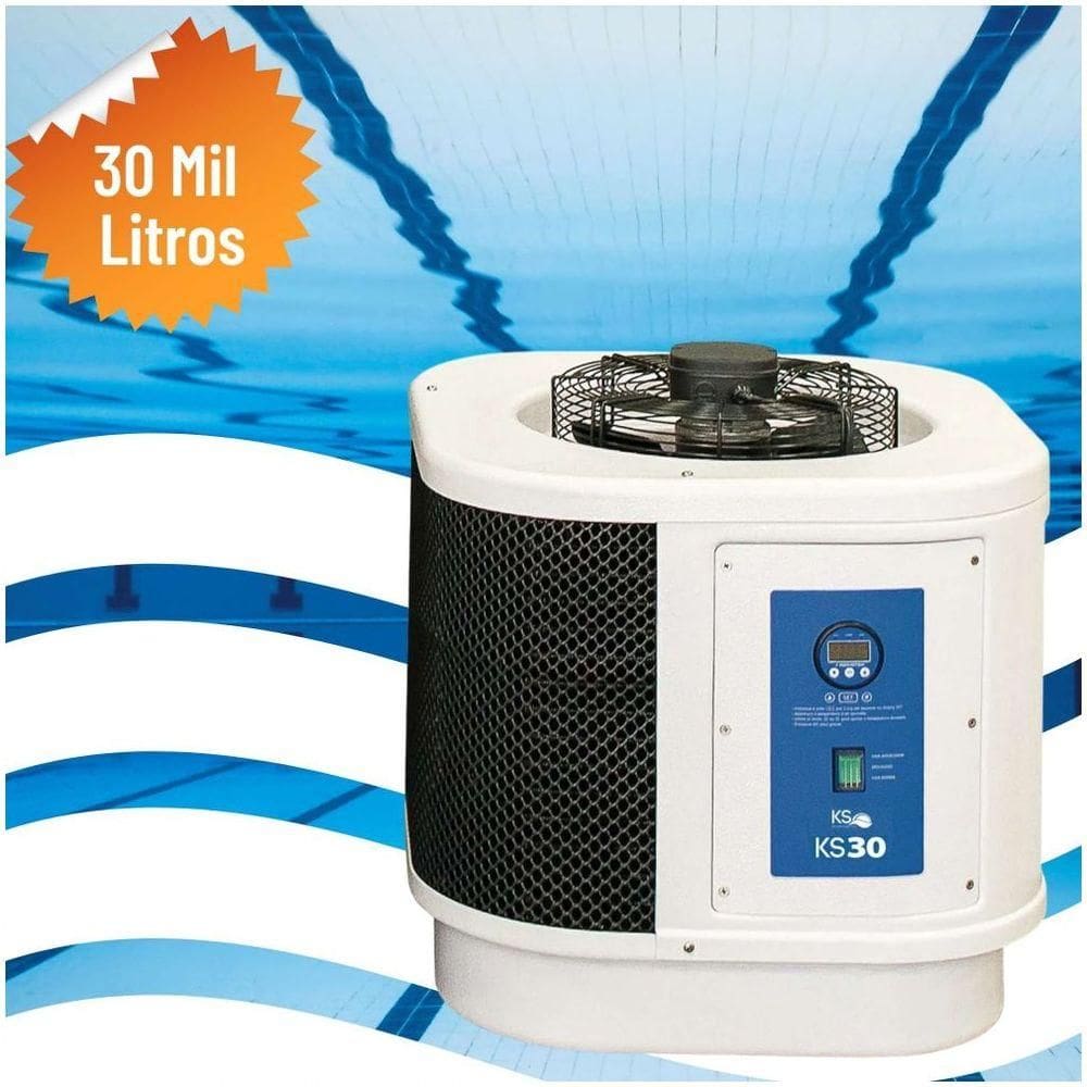 Aquecedor Bomba De Calor Para Aquecimento De Piscina Até 30 Mil Litros Ks30 - Ks Aquecedores