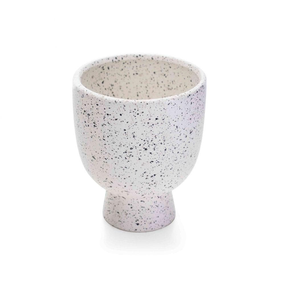 Cachepot Decorativo Em Cerâmica Branco 14x11 Cm - D`rossi