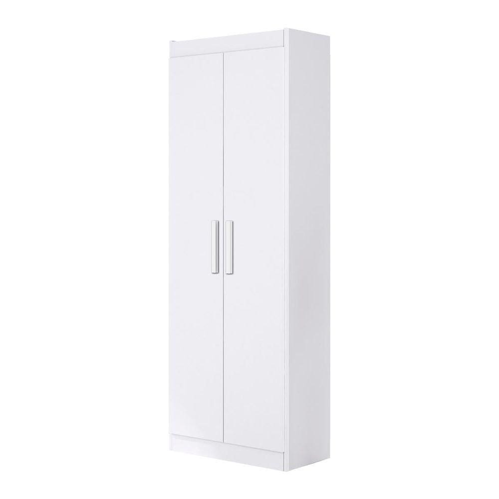 Armário Multiuso Com 2 Portas E 4 Prateleiras Cor Branco Aramóveis