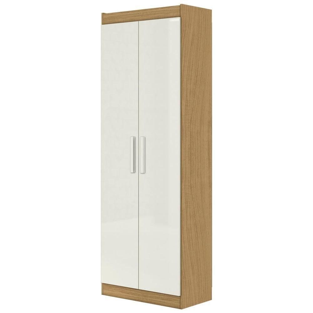Armário Multiuso Com 2 Portas E 4 Prateleiras Cor Atacama Off White Aramóveis