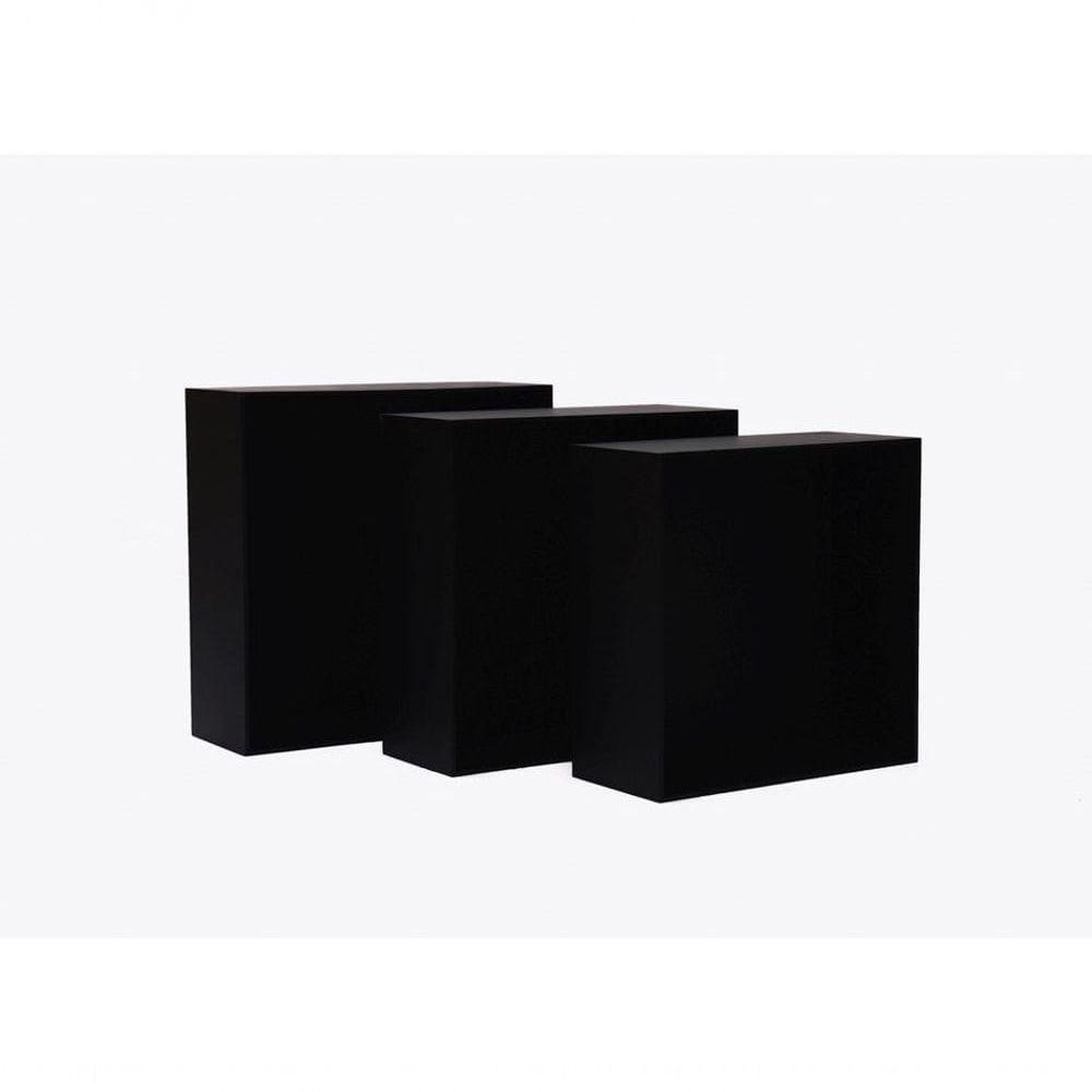 Kit Trio De Nicho Grande Decorativo Quarto/sala 100% Mdf Marrom Café