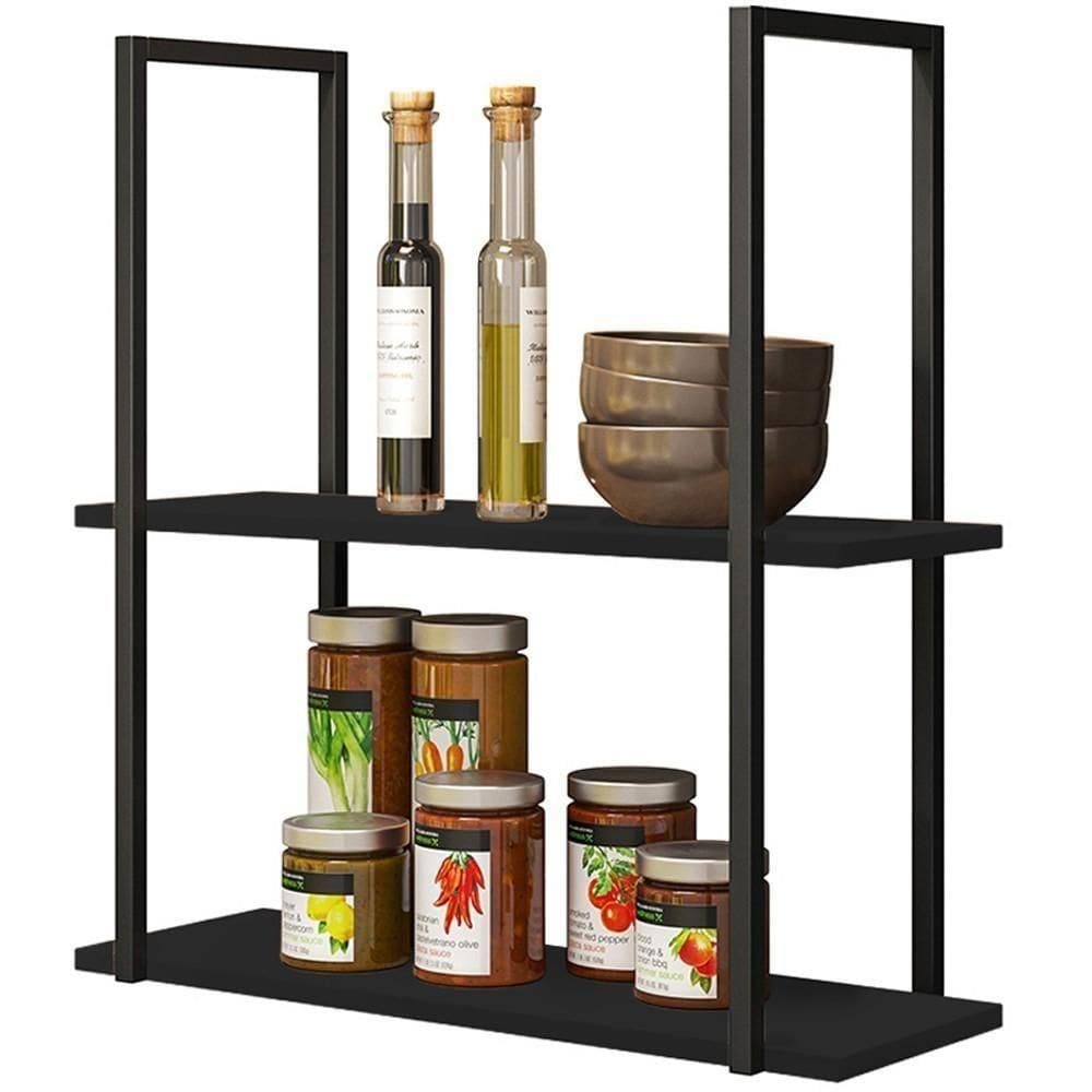 Prateleira Multiuso Industrial D01 Design Preto Fosco