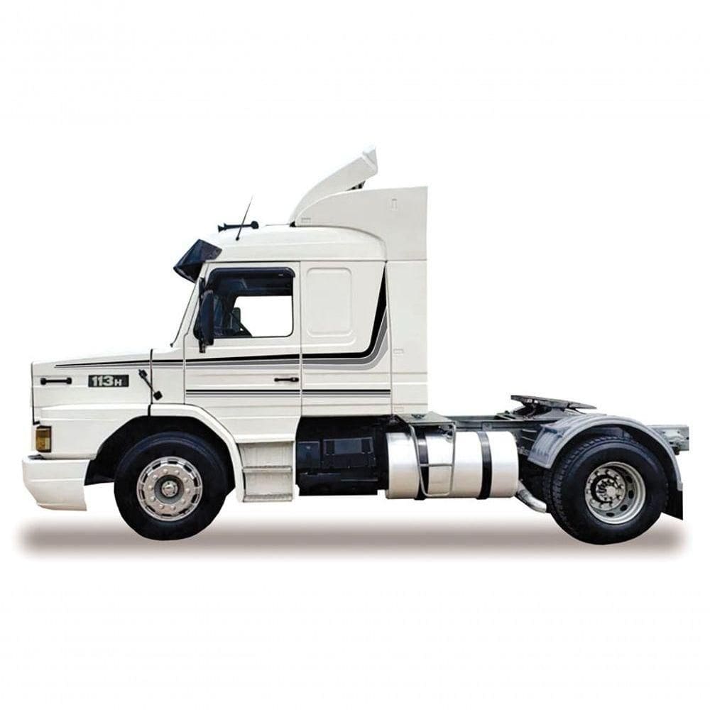 Kit Adesivo Faixas Caminhão Scania 112 Hw 113 Hw Cinza Cinza
