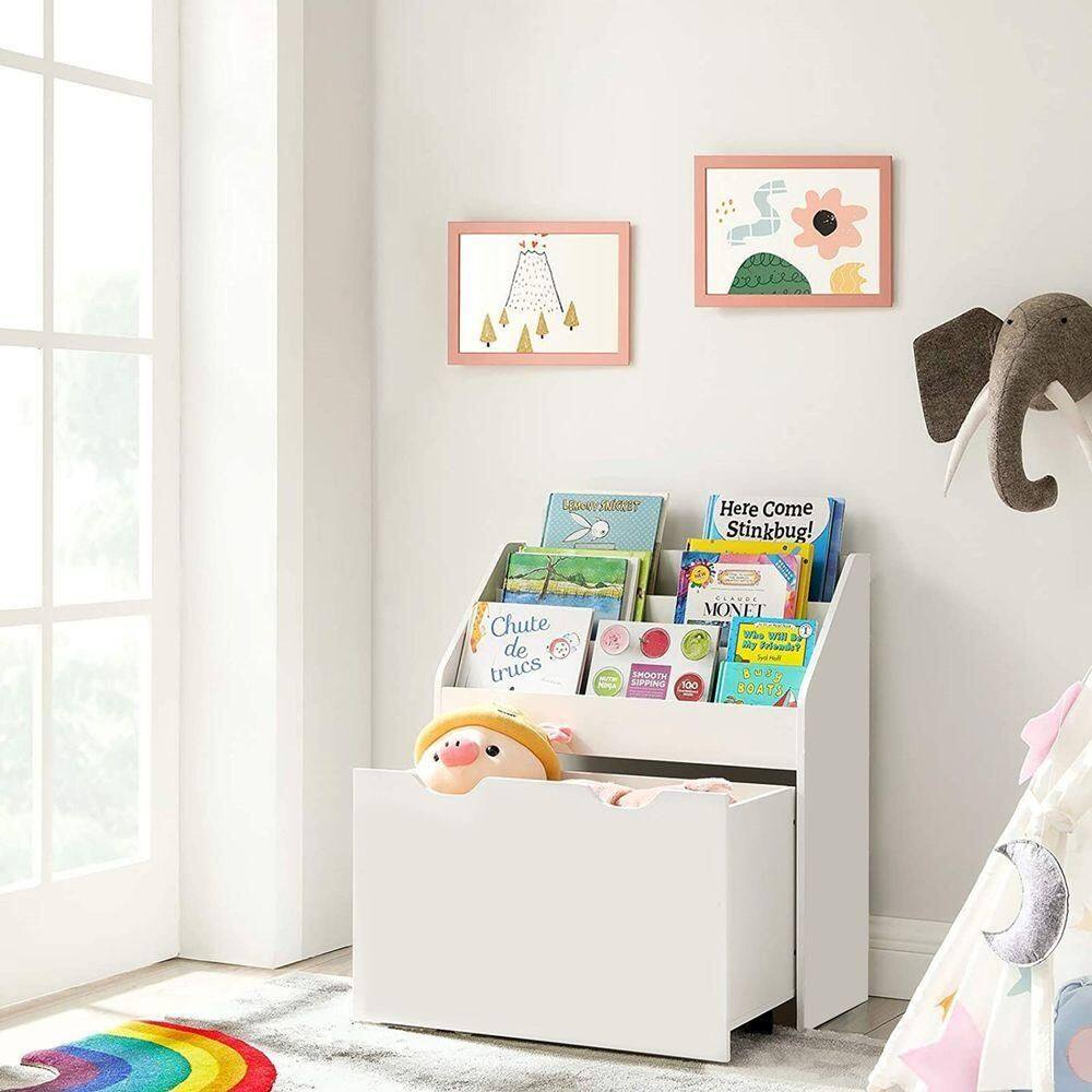 Organizador De Livros Com Baú Infantil Piper 100% Mdf