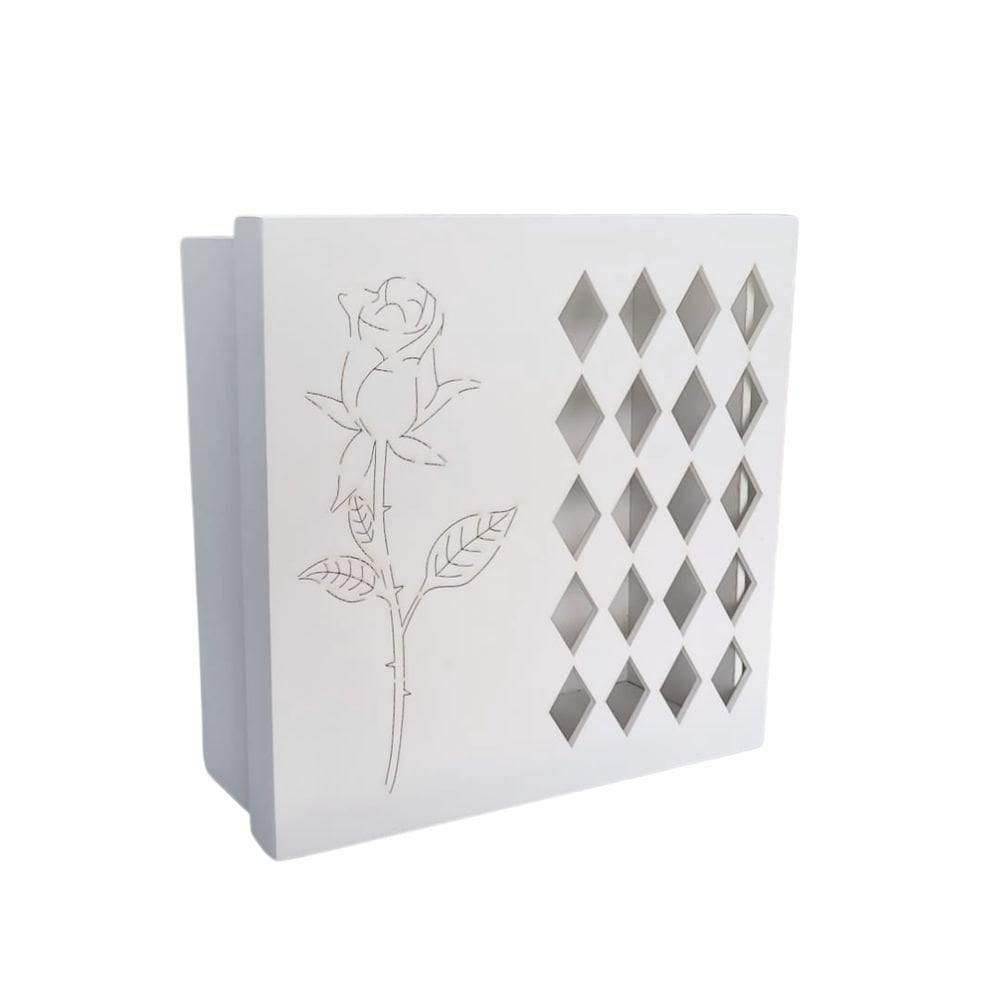 Caixas Personalizadas Brancas 100% Mdf (17x17x07) Rosa