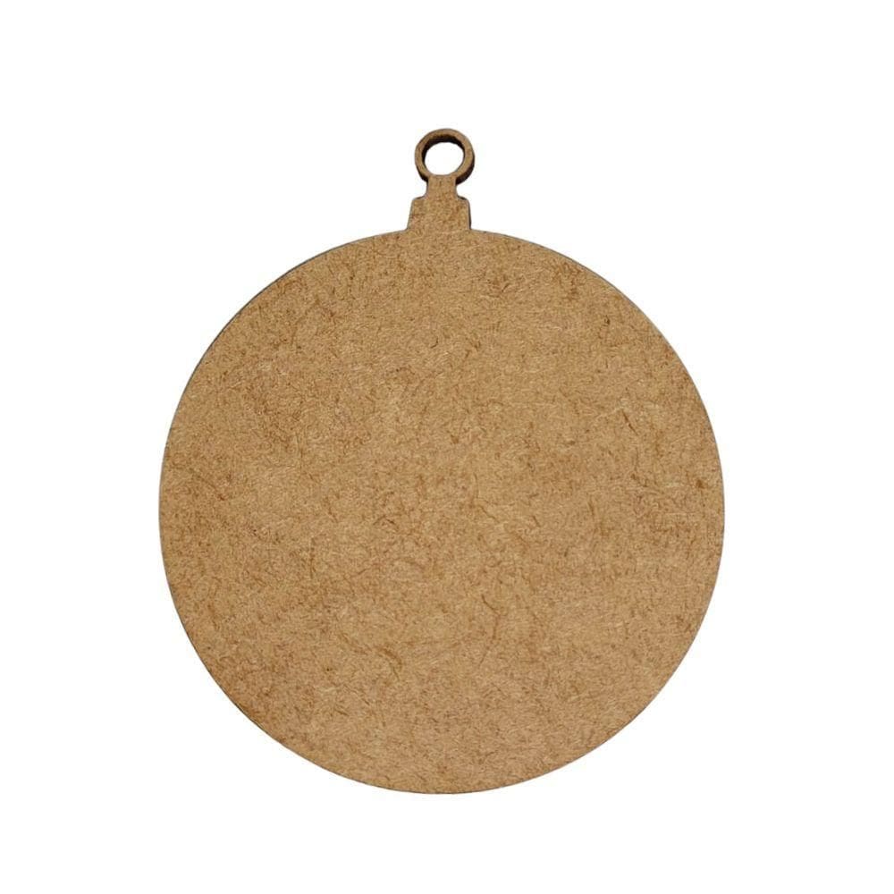 Kit 10 Un. Enfeite Bolinha De Natal Em Mdf (07x06) Mdf Cru