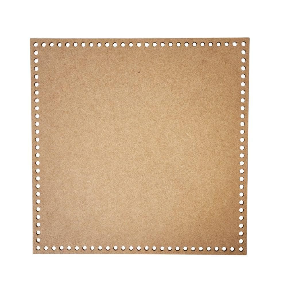 Base Para Crochê Em Mdf Cru Quadrado (25x25)