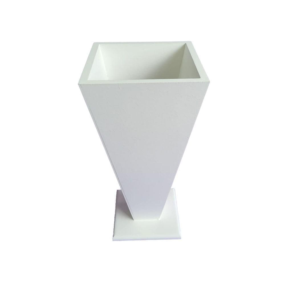 Vaso Taça De Canto Em Mdf (30cm) Branco