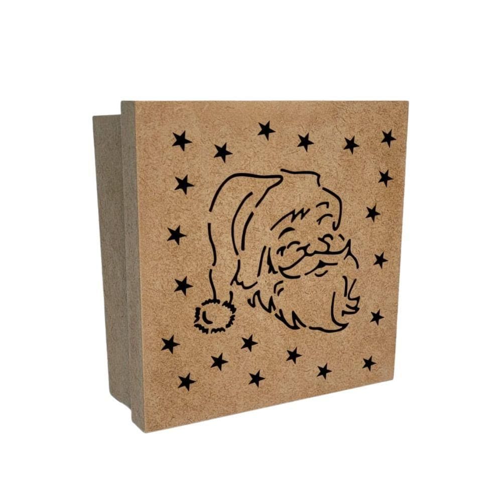 Caixas Personalizadas 100% Mdf Cru (17x17x07) Papai Noel