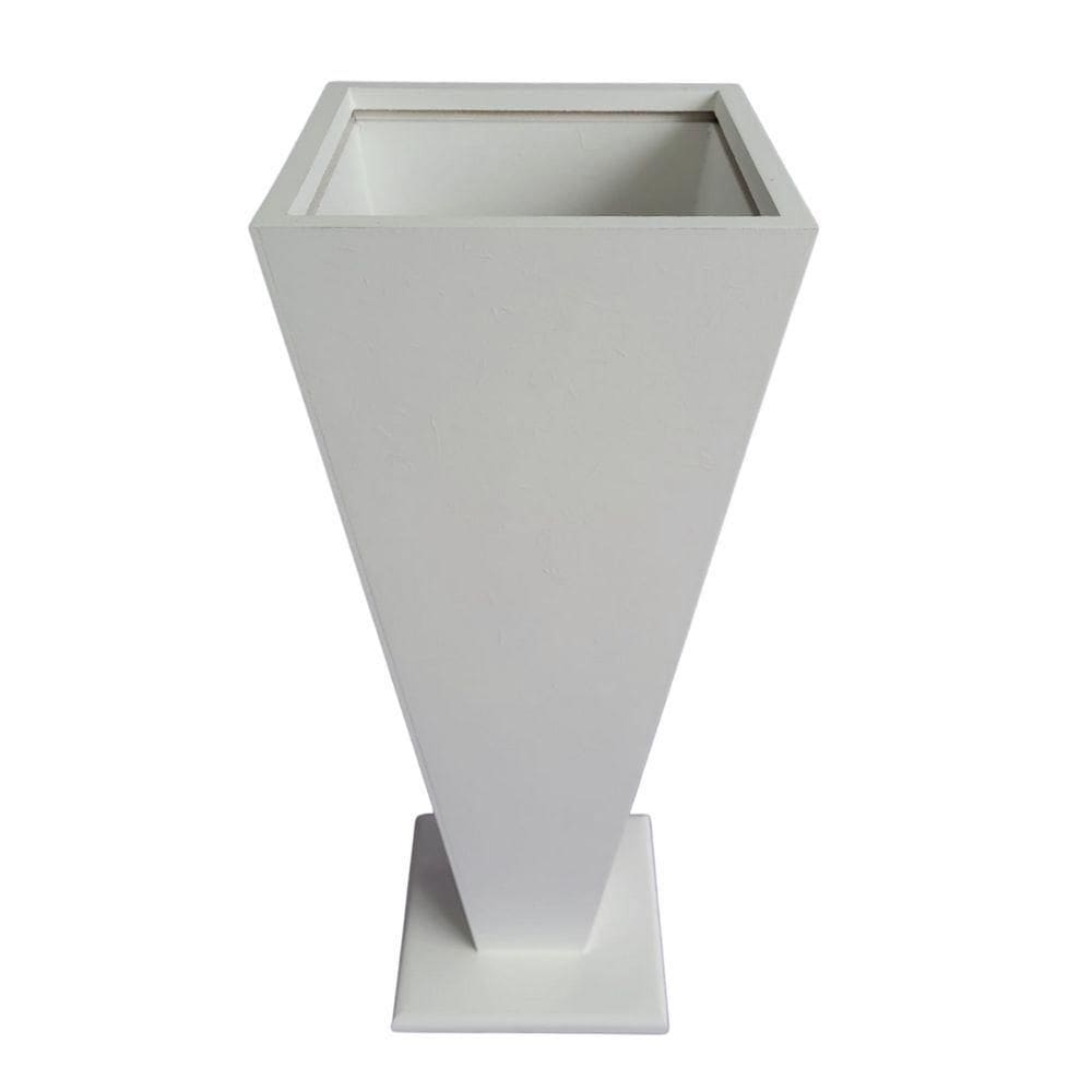 Vaso Taça De Canto Em Mdf (40cm) Branco