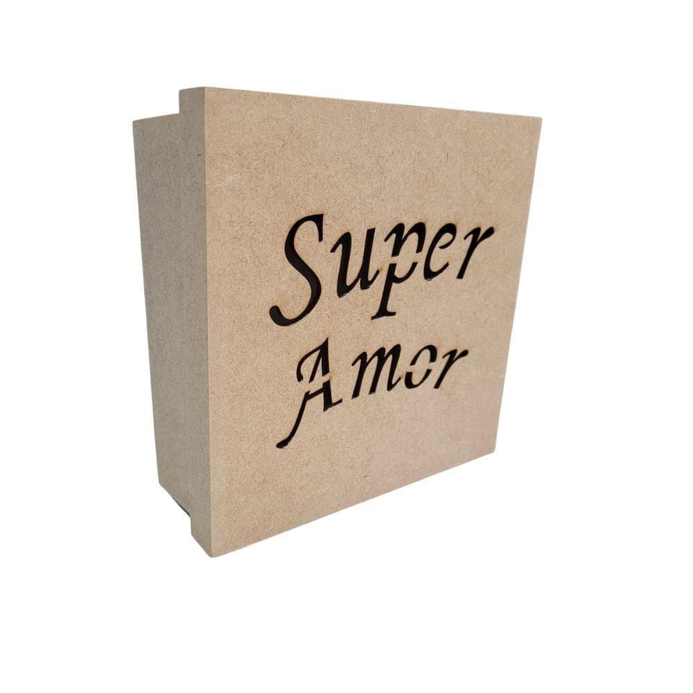 Caixas Personalizadas 100% Mdf Cru (17x17x07) Super Amor
