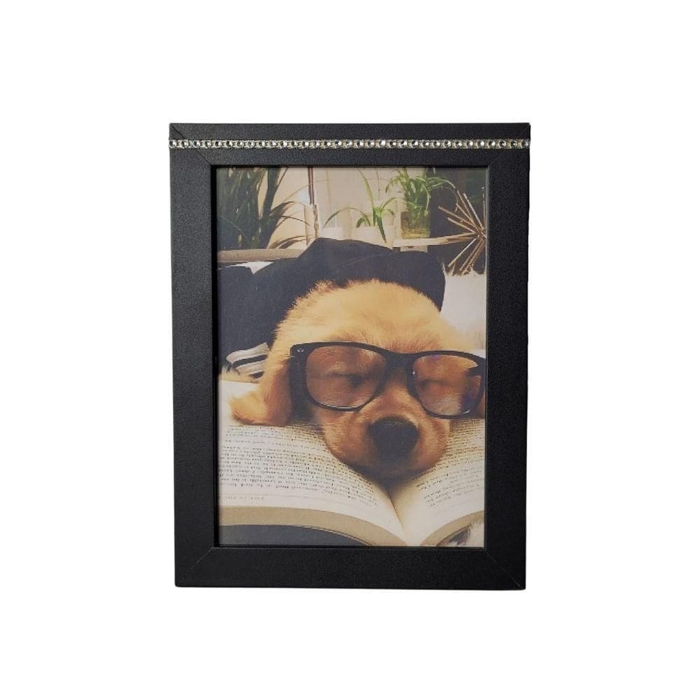Porta Retrato Em Mdf Com Strass (15x21) Preto