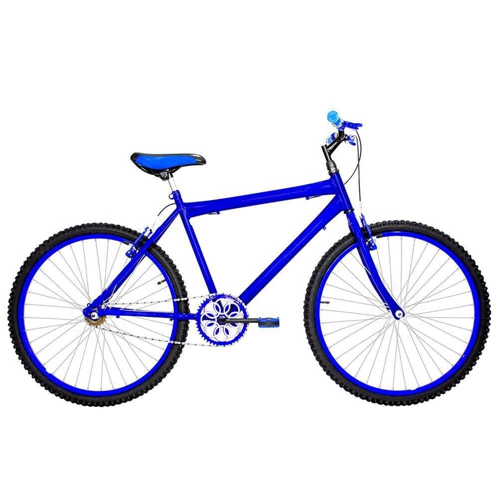 Bicicleta Masculina Aro 26 Mtb Alumínio Colorido Cor Azul