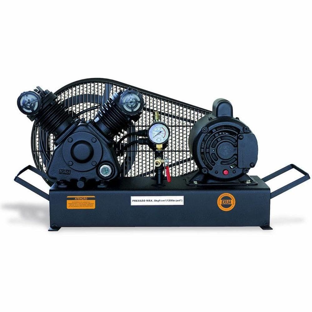 Compressor De Ar Baixa Pressão 5,2 Pcm Sobre Base Monofásico 1hp 110/220v 000599 Chiaperini