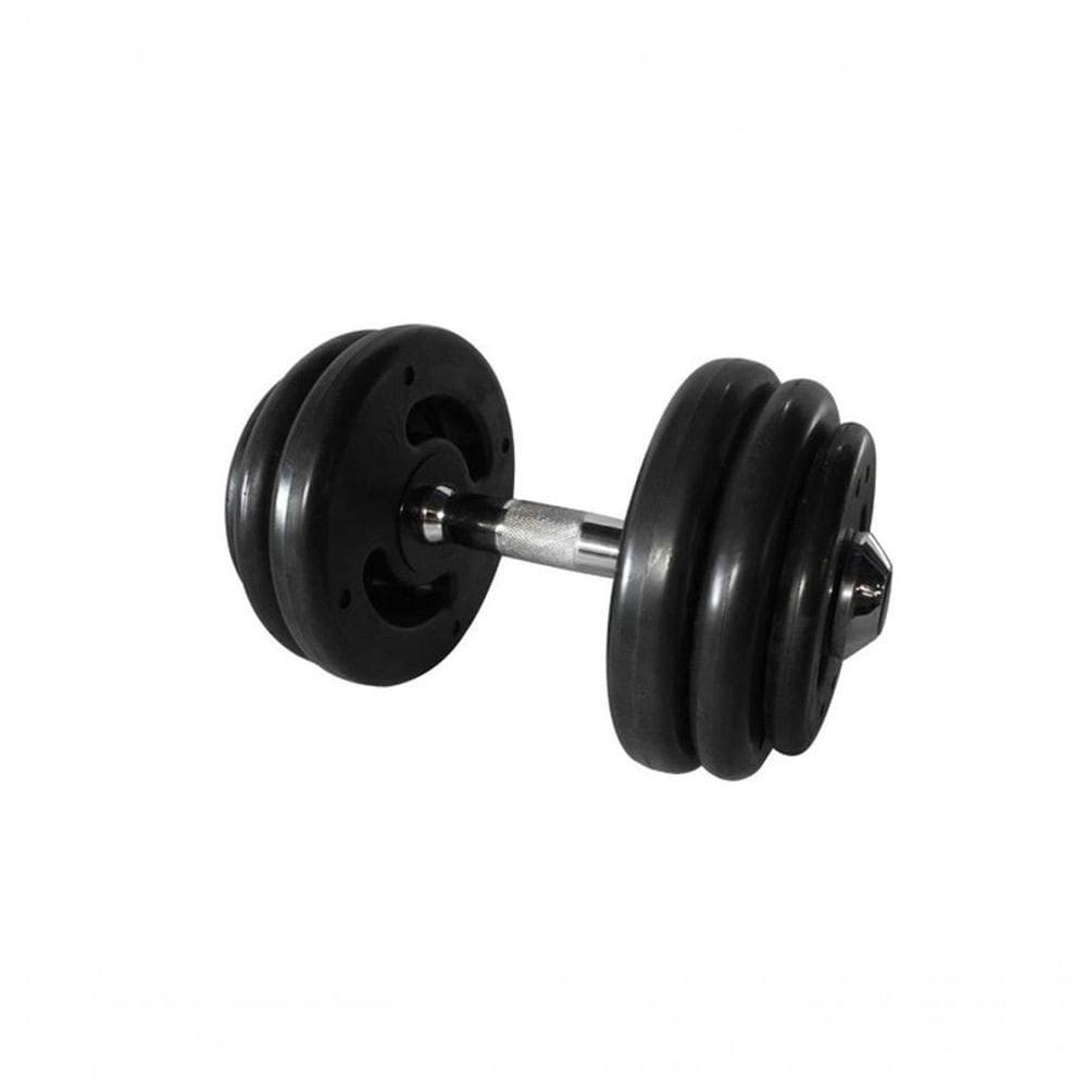 Dumbbell Injetado Com Pegada Cromada Academia Fitness 28Kg