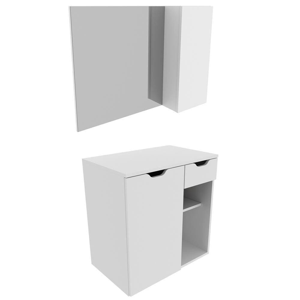 Conjunto Para Banheiro Gabinete Bn3605x02 Branco