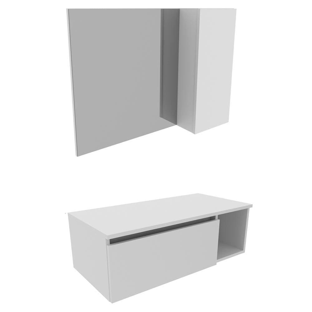 Conjunto Para Banheiro Gabinete Bn3601x02 Branco