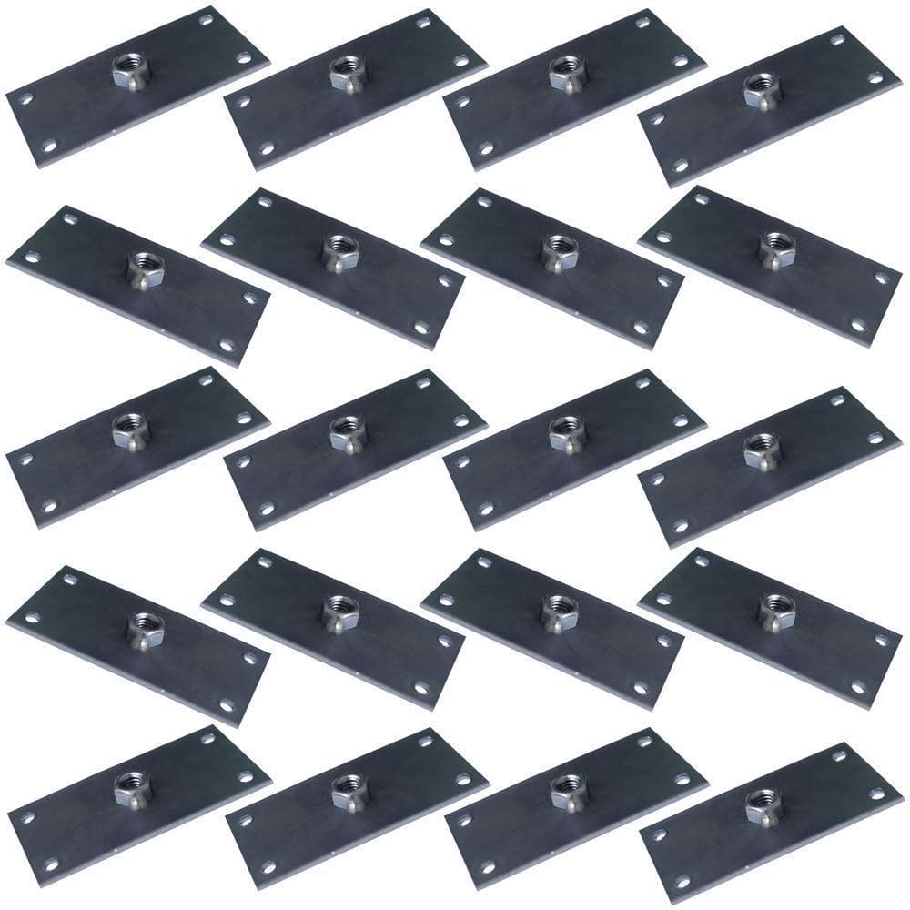 Kit 20 Chapinhas Reta Fixação Pés Palito Rosca 5/16 Zincada