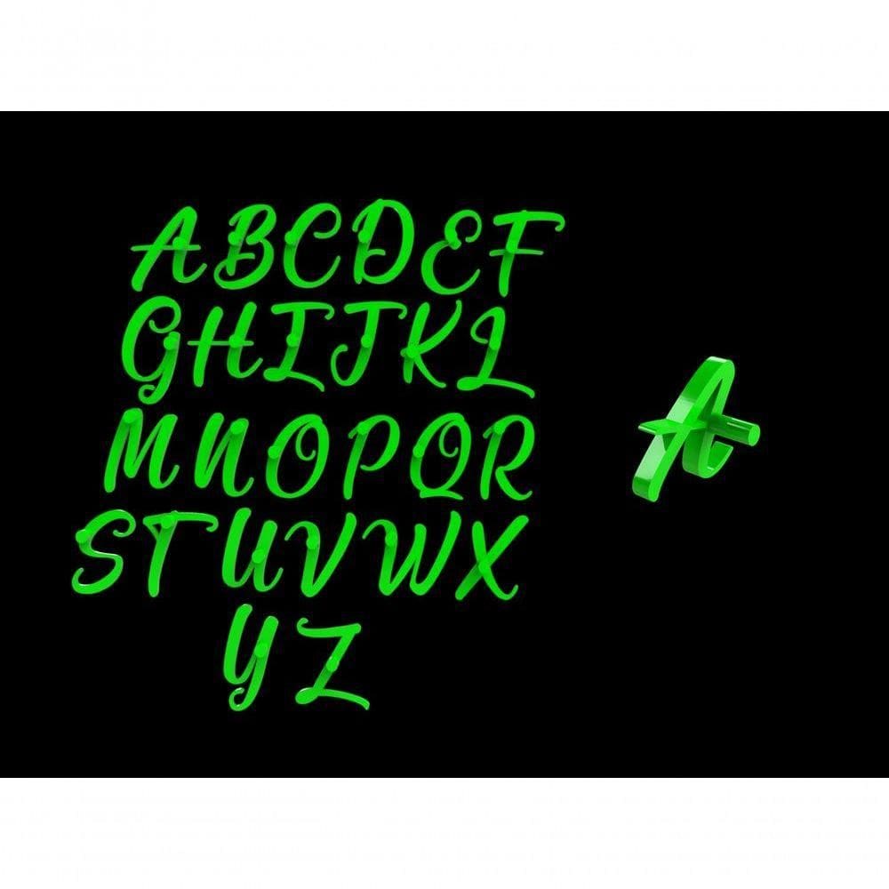 Marcador Alfabeto Letras Cursivas Mod 2 3 Cm