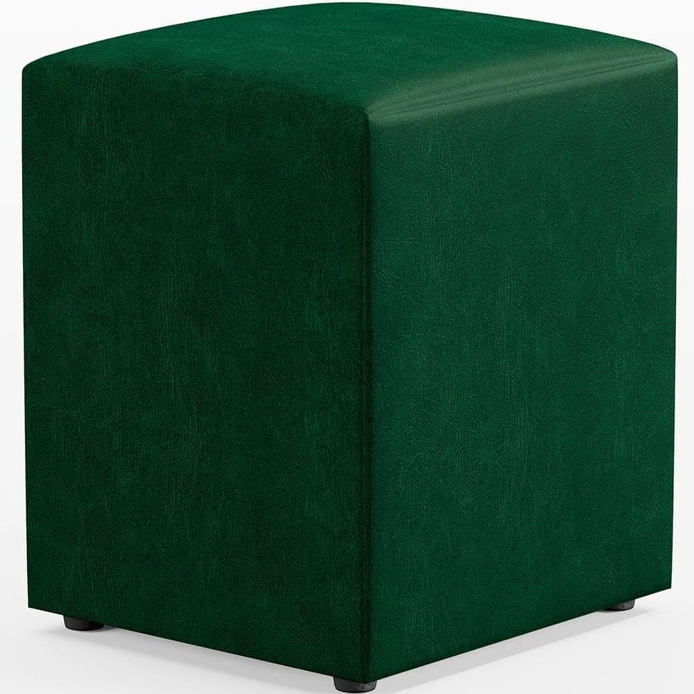 Puff Quadrado L02 Sala De Estar Facto Verde