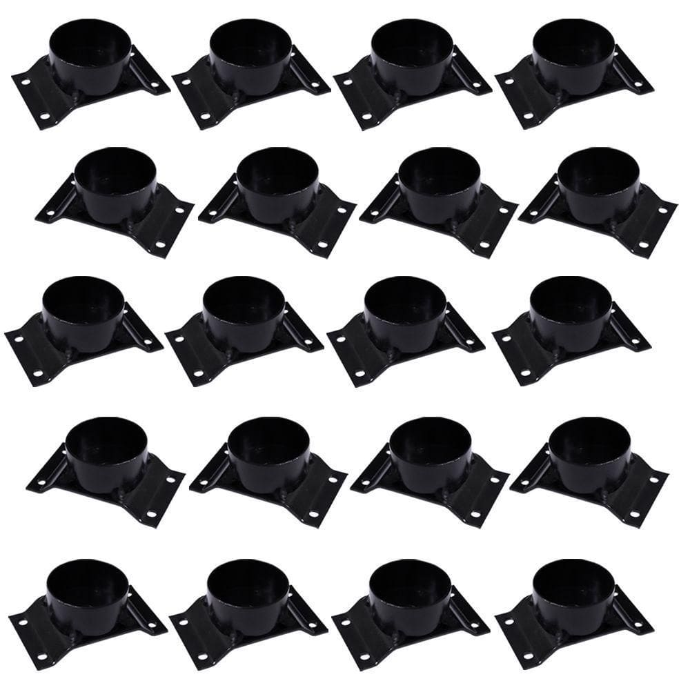 Kit 20 Chapinhas Elevada Com Tubo Pés Palito 5/16 Preto