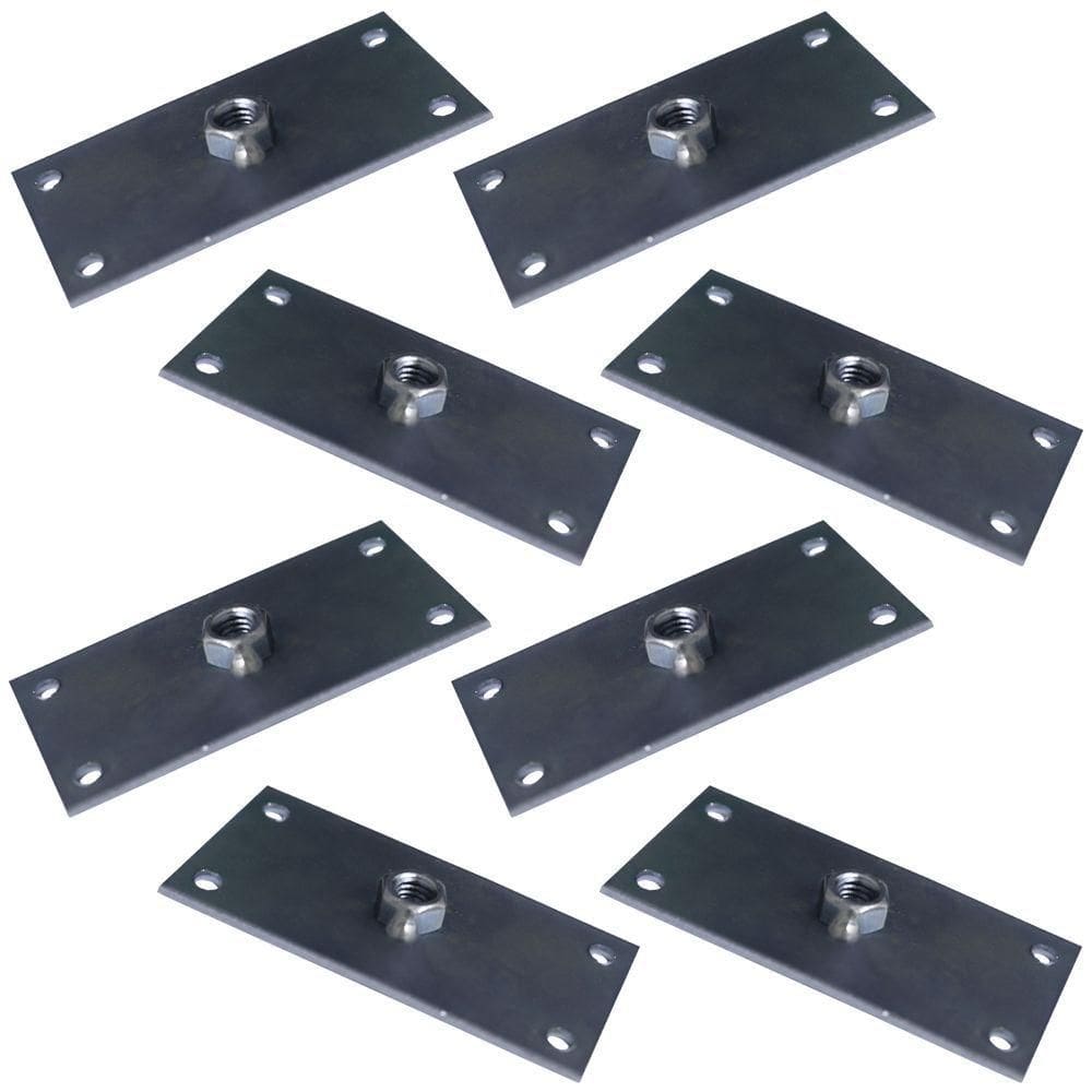 Kit 8 Chapinhas Reta Fixação Pés Palito Rosca 5/16 Zincada
