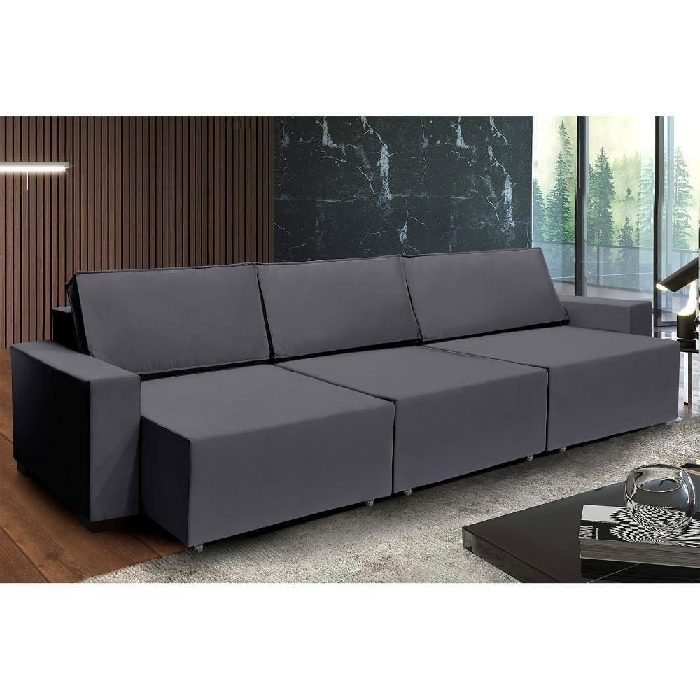 Sofá Dallas 3,40m-chumbo