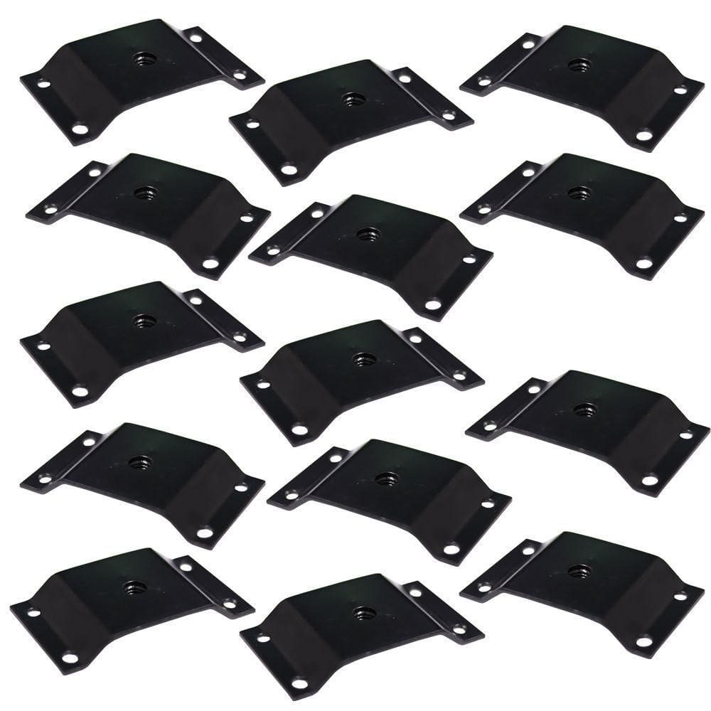 Kit 14 Chapinhas Elevada Fixação Pés Palito Rosca 5 16 Preto