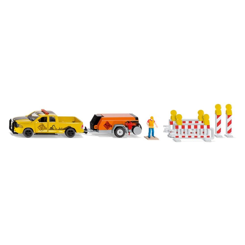 Miniatura 1/50 Siku Dodge Ram 1500 Com Reboque De Construção