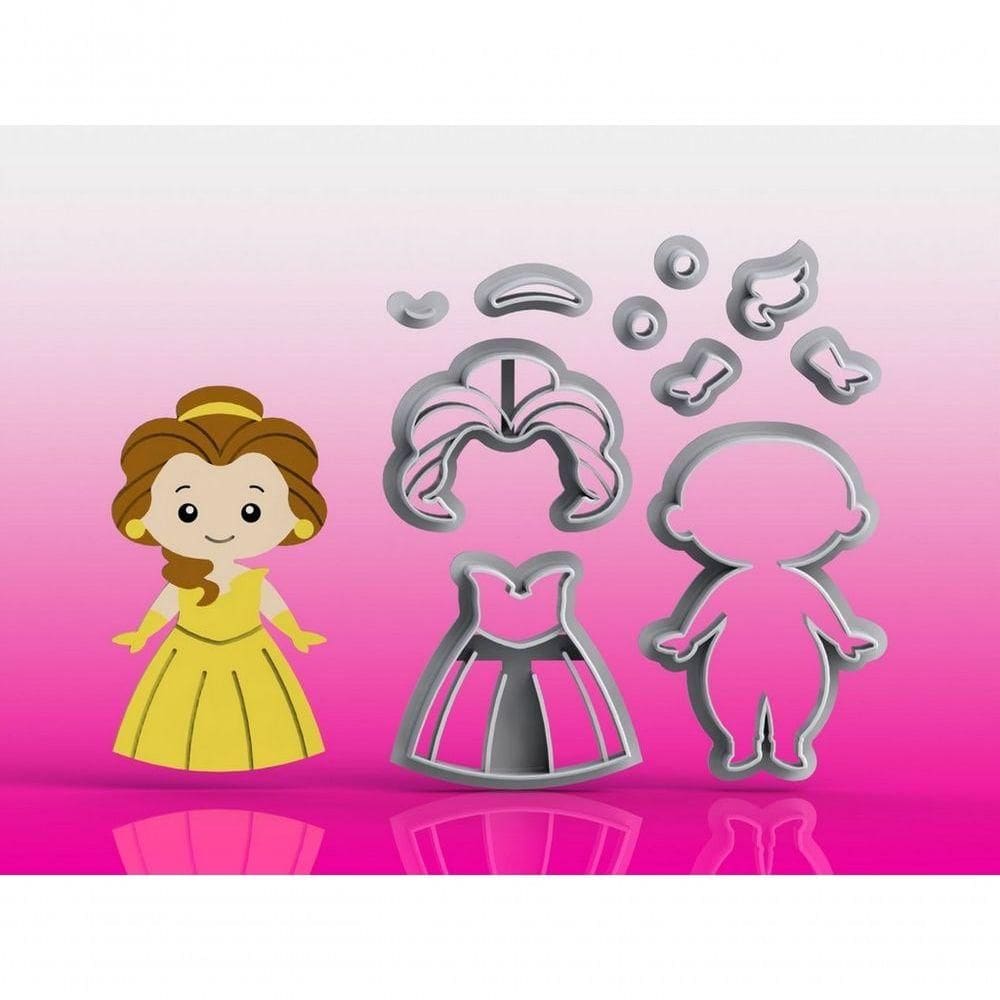 Cortador Princesa Bela Modular Tamanho 7 Cm