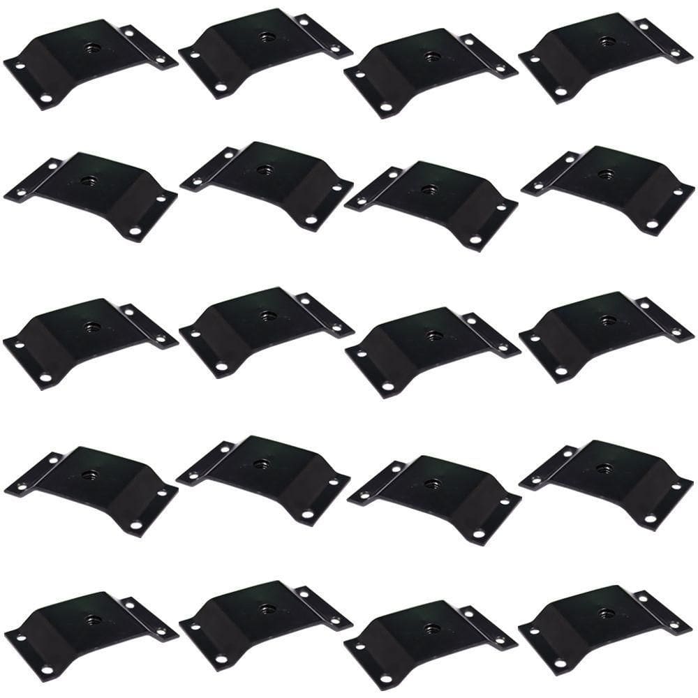 Kit 20 Chapinhas Elevada Fixação Pés Palito Rosca 5 16 Preto