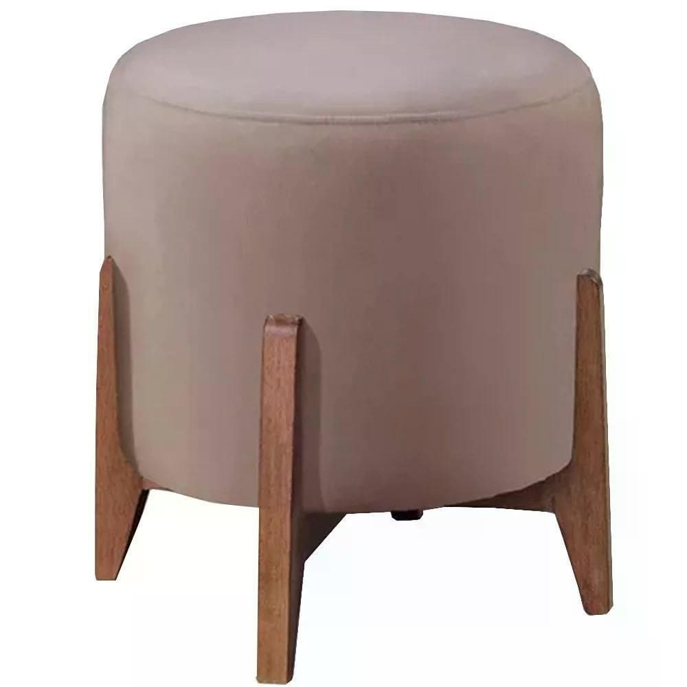 Puf Puff Para Sala Lhor Veludo Rose Rm Rose