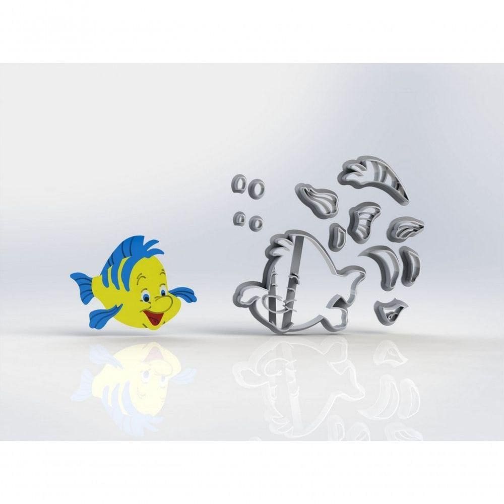 Cortador Pequena Sereia - Linguado Modular 7 Cm