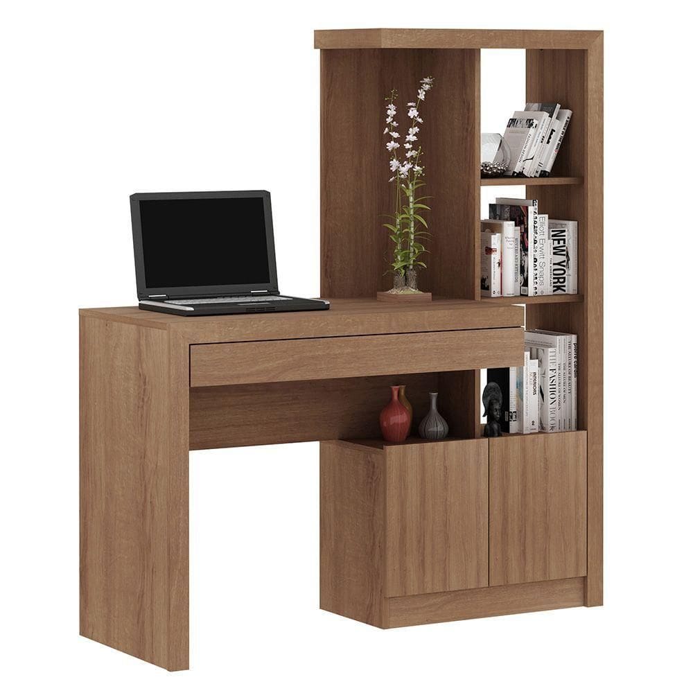 Mesa Conj. Para Escritório Home Office Me4143 Mdp Amendoa