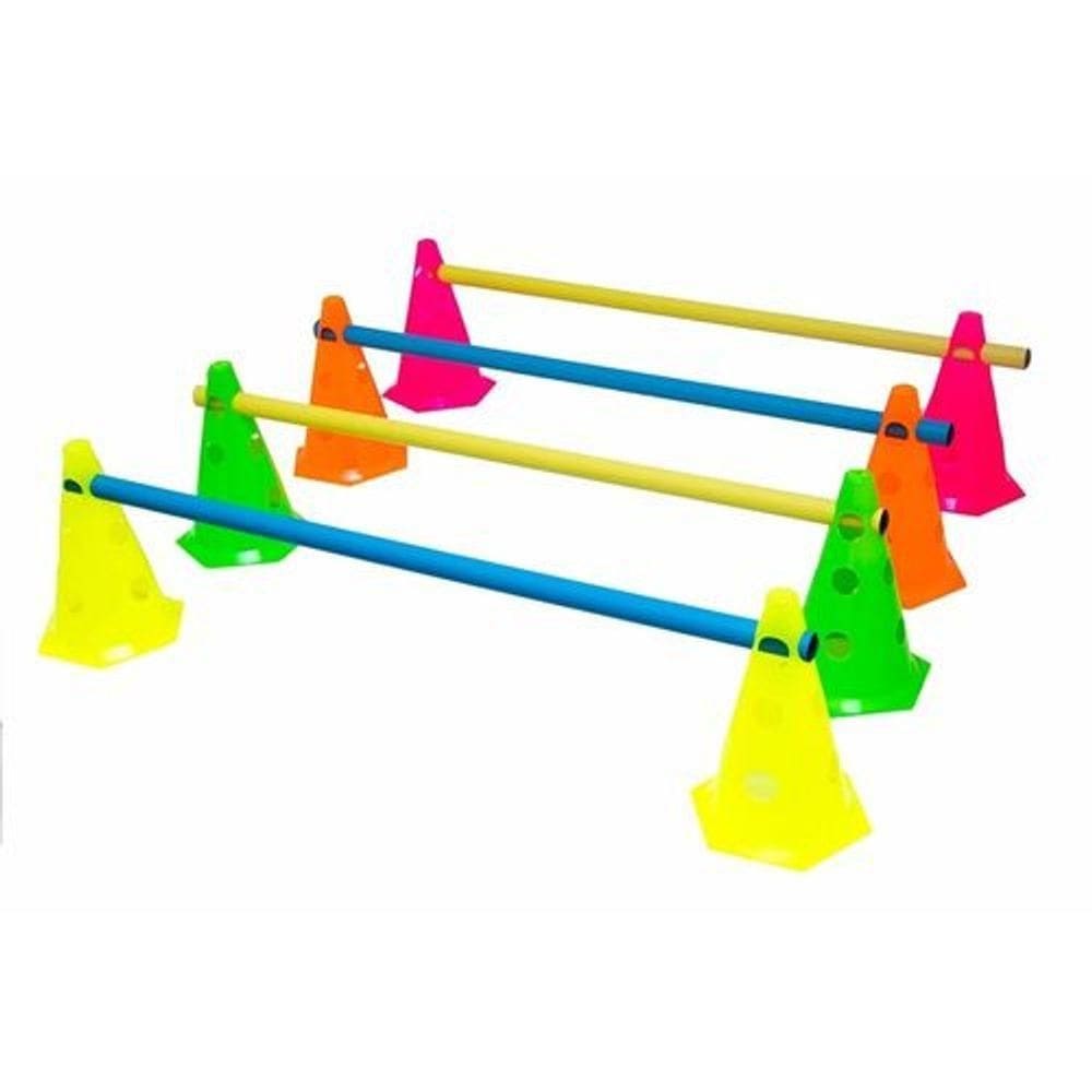 Kit Barreira Agilidade 8 Cones + 4 Barras